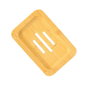 Yuka <b>Bamboo</b> <b>Soap</b> <b>Dish</b> Rectangular Self Drain <b>Soap</b> Holder For Bathroom Use - Product Image 5