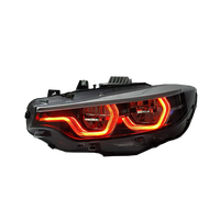 Accesorios para Automóviles SJC para BMW Serie 4 F32 M4 F82 F80 2013-2017 V3, Luces Delanteras LED Tricolor Amarillo, Blanco y Rojo, Estilo Ikon V2