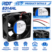 Ventilateur axial DC 8314HL 24V 4.3W 4200RPM 8032 80x80x32mm à roulement à billes pour refroidissement de module onduleur et armoire de commande – Pièce de rechange
