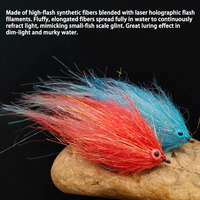 Leurre souple Ice & Fire Fly Lure avec hameçon haute teneur en carbone pour la pêche en eau douce (rivière, bass, truite, brochet, saumon, tête de serpent) et en eau salée légère (mer, côtière)