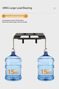 Supporto <span class=keywords><strong>da</strong></span> Parete Regolabile Multifunzione Huansen <span class=keywords><strong>per</strong></span> <span class=keywords><strong>Biciclette</strong></span>, Capacità di Carico 30kg, Design Pieghevole, Gancio Appendibici <span class=keywords><strong>per</strong></span> Casa - Product Image 4