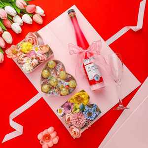 Mother's Day Empty Gift Box <b>Cardboard</b> Letter Shaped Fillable Chocolate Strawberry Flower Packaging Box for Mother's Day Gifts - Product Image 2