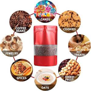 High Quality Custom Printed with window Heat Seal <b>Bags</b> PE Smell Proof Food Grade Packaging for Candy Baby Food <b>Cakes</b> Low MOQ - Product Image 5