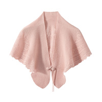 Chaqueta tipo cárdigan de cachemira 100% pura para mujer, estilo oriental, con tejido de cable, calado y cierre de broche chino, con logotipo personalizado, venta al por mayor para proveedores.