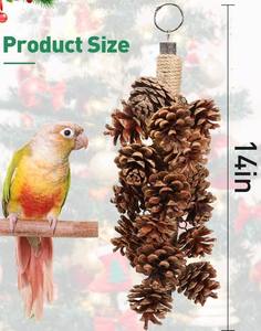 2024 yeni papağan oyuncak kuş oyuncak kuş malzemeleri ananas ve kenevir halat Bite ipliklerini asılı ipliklerini festivali kuş kafesi dekorasyon - Product Image 3
