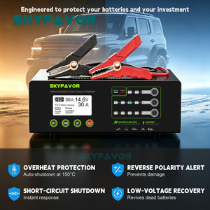 Chargeur de batterie de voiture intelligent automatique universel 12V 24V 30A pour batteries LiFePO4 et plomb-acide, chargeur de batterie 12 volts réglable - Product Image 5