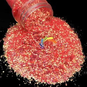 Grado cosmetico di alta qualità all'ingrosso polvere iridescente sfuso grosso mix glitter arte per unghie tumbler artigianale glitter