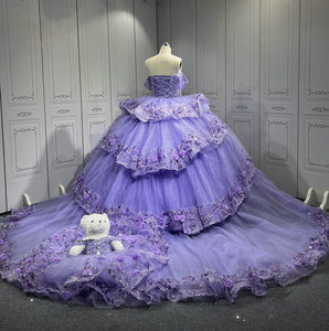 open lace back dress Lilac Ophelia Butterfly Quince Dress  Aquarius Brand