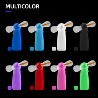 Ventilador LED RGB Personalizado con Mensajes, 6 Frases, 26 Letras, Mini Ventilador de Mano, ABS, PVC, Alimentado por 3 Pilas AAA, Programable, Compacto