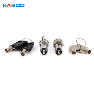 HABOO Interruptor de Bloqueo de Llave de Metal de Encendido/Apagado de 12mm Interruptor de Llave de 2 Terminales Interruptor de Llave de Enganche Mantenido HB012 - Product Image 4