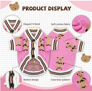 Pulls et Cardigans pour Animaux de Compagnie – Vêtements Chauds <span class=keywords><strong>en</strong></span> Tricot pour Chiens et Chats de Petite et Moyenne Taille – Tenues Confortables pour Chiots - Product Image 3