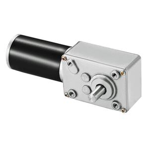 Moteur à engrenages à vis sans fin DC 24V à couple élevé, boîtier métallique turbo, inverseur de sens, faible vitesse, 50kg.cm, autobloquant, pour bateau, conforme ROHS - Product Image 1
