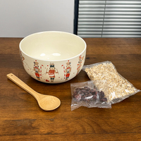 BespritGift Cadeau de Noël créatif Casse-Noisette en céramique Bol de petit déjeuner Meilleur coffret cadeau de nouvel an pour Noël Cadeaux de Noël