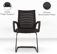 Chaise de bureau ergonomique à dossier mi-haut en maille, chaise d'étude, chaise d'ordinateur pour le télétravail, base en métal