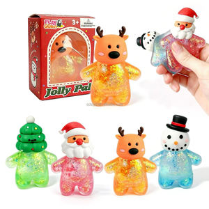 Glitter Sequin Maltose <b>Christmas</b> Snowman <b>Christmas</b> <b>Tree</b> Santa Claus Reindeer Shaped Squishy Stress Relief Slow Rebound Soft Toy - Product Image 2