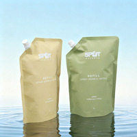 Vente en gros de sacs pochette de support en PE de qualité alimentaire crème bec d'angle scellant à chaud lotion solaire recharge liquide cosmétique sacs à presser