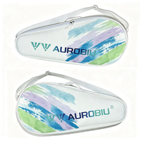 Sac de raquette de tennis à bandoulière en PU imperméable avec logo personnalisé, grande capacité, portable, pour le tennis et le badminton