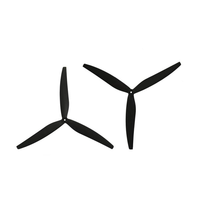 Hélices Gemfan 1507 FPV à 3 pales en fibre de verre et nylon noir, 1 paire, hélices de remplacement pour drone de course RC