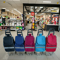 Sac à provisions pour légumes de magasin de supermarché personnalisé chariot de chariot de courses pliable et portable mobile sac à provisions réutilisable