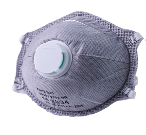 धूल और धुंध श्वासयंत्र के खिलाफ वाल्व पी 2 रेस्पिरेटर्स के साथ डिस्पोजेबल पेंट, मास्क हेडबैंड नाक मास्क 10 पैक - Product Image 3