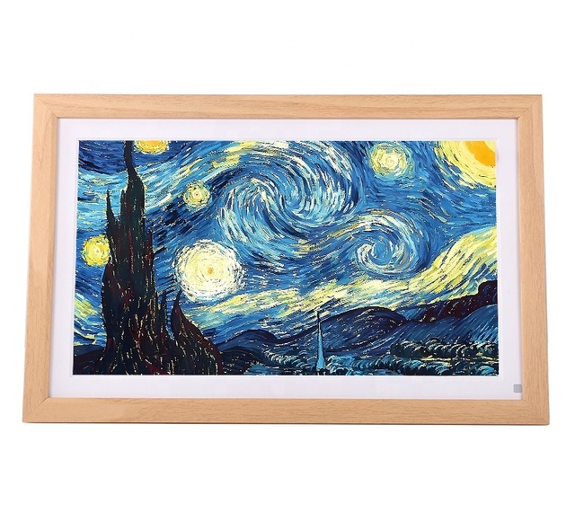 15.6 Inches with Stereo Speakers NO Wifi Needed Modern Elegant  High Resolution IPS Digital Photo Frame