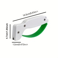 Petit couteau à poignée blanche en carbure de tungstène portable et Mini aiguiseur d'outils portable pour cuisine de jardin