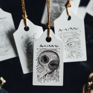 Luxury Black <strong>Hang</strong> <strong>Tag</strong> <strong>Double</strong> Side Printing Logo <strong>Custom</strong> Clothing <strong>Hang</strong> <strong>Tags</strong> With String - Product Image 4