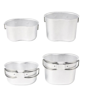 Juego de Utensilios de Cocina Portátiles para Exteriores, 2 Piezas, Ligeros y Duraderos, Tazas Apilables de Aluminio DF52 de 1.5L para Camping - Product Image 5