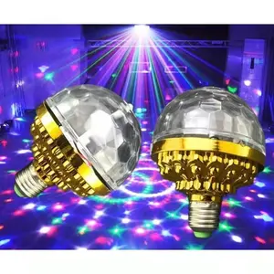 Lumière de scène disco rotative colorée E27, stroboscope <span class=keywords><strong>LED</strong></span>, boule DJ, <span class=keywords><strong>ampoule</strong></span> de fête colorée d'intérieur, lampe de danse, <span class=keywords><strong>effet</strong></span> d'éclairage de scène - Product Image 1