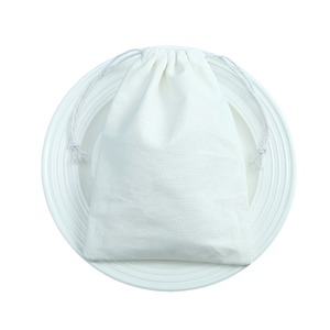 Bolsa pequeña de lona de algodón personalizada para embalaje de joyas, bolsa con cordón para regalo, anillo para pendientes, bolsas de muselina para polvo, bolsa de joyería con logotipo - Product Image 5