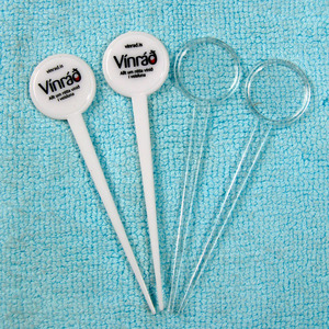 Agitateurs à cocktail en plastique de 11,2 cm à tête ronde imprimable pour mélanger les boissons et le café - Product Image 2