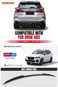 Perfiply Kits <span class=keywords><strong>de</strong></span> carrosserie voiture véritable Fiber <span class=keywords><strong>de</strong></span> carbone Decklid aile <span class=keywords><strong>de</strong></span> becquet <span class=keywords><strong>de</strong></span> toit moyen pour BMW série <span class=keywords><strong>X</strong></span> G05 2019-2026 becquet central - Product Image 2