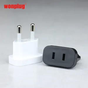 Wonplug new product idea 2024 USA Japan to EU travel adapter Mini portable electrical sockets Type A to Type E electrical plug