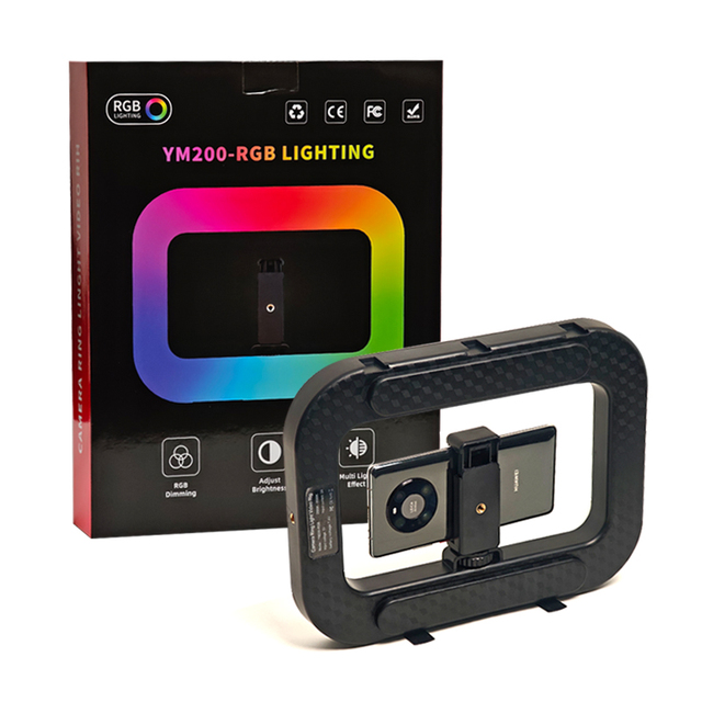 20W RGB LED Ring Light with Versatile Lighting Effects Ideal for Outdoor Vlogging & Smartphone Camera Photography