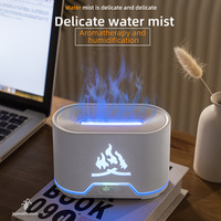 Diffuseur d'arômes ultrasonique à flamme simulée sept couleurs, humidificateur de bureau, diffuseur de chambre à coucher, pulvérisation automatique de parfum