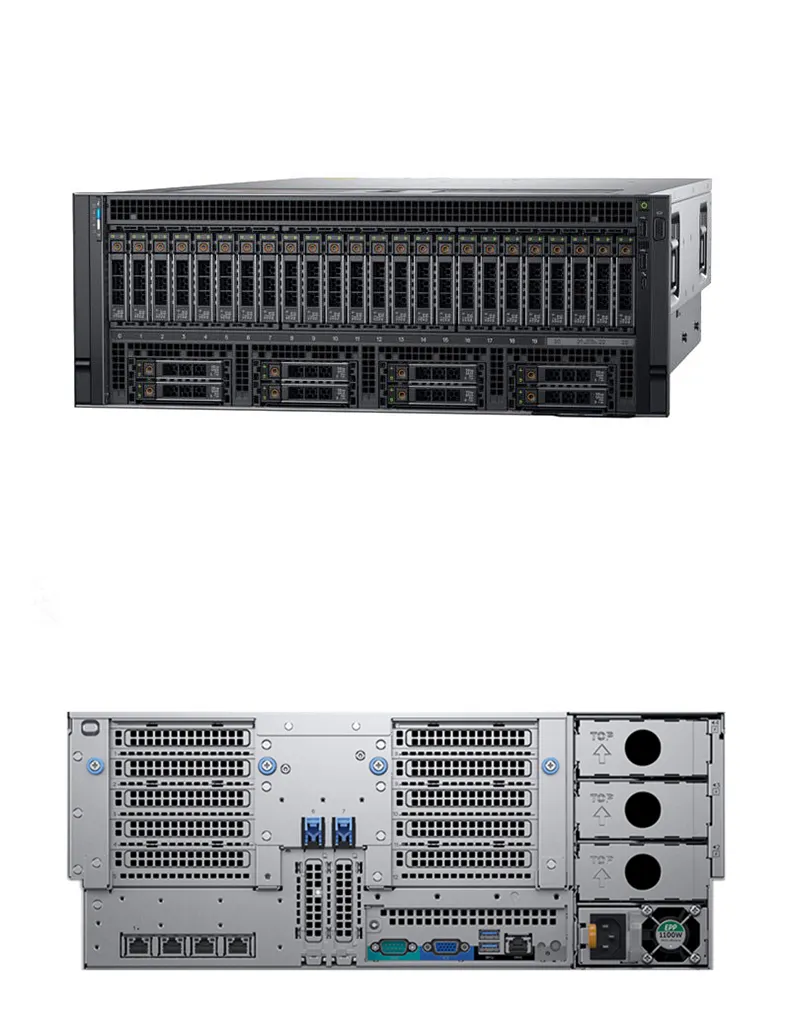 PowerEdge เครื่องเซิร์ฟเวอร์สี่ซ็อกเก็ต R940xa การเรียนรู้ปัญญาประดิษฐ์การเร่งความเร็วฐานข้อมูล GPU