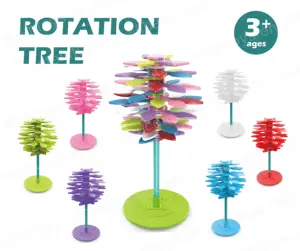 colorful rotating plastic tree magic stress relief lollipop spin toys stem educational learn to control the power game for kids