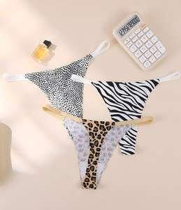 Wholesale Women Seamless Thong Underwear Sexy Low Rise Strap T-back G-string Breathable Soft Plus Size Women <b>Panties</b> OEM - Product Image 5