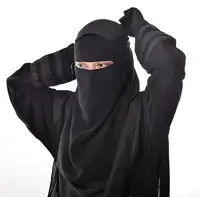 Unisex Saudi Niqab Muslim Scarf, Mid-Length Face Cover