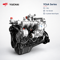 Moteur diesel 6 cylindres YUCHAI YC6A 118-140 kW avec pompe mécanique pour excavatrice, rouleau compresseur, chariot élévateur, machines de construction