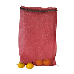 Çin tedarikçisi Pp meyve Leno Mesh Net çanta çuval ambalaj için patates, soğan, sebze, baskı ile ambalaj için çuvallar