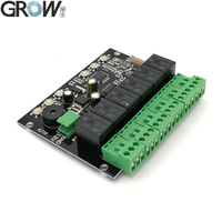 Carte de contrôle d'accès par empreinte digitale GROW K219-B+G16 DC12V Admin/User avec 6 relais pour système de contrôle d'accès aux portes