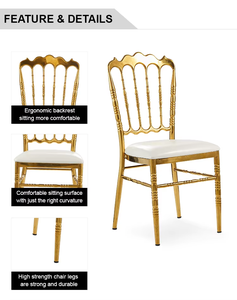Sillas de Metal de Lujo Personalizadas para Bodas, Estilo Rústico, Apilables, para Fiestas, Banquetes, Comedor, Hotel, Sala de Estar, <span class=keywords><strong>Apartamento</strong></span> - Product Image 6