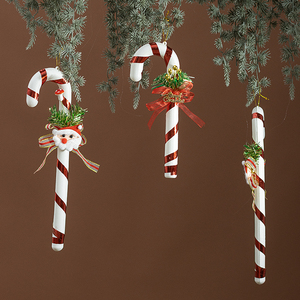 <b>Christmas</b> Red and White <b>Candy</b> <b>Cane</b> Ornaments, <b>Christmas</b> Tree Ornaments, Home Party Scene Layout. - Product Image 1