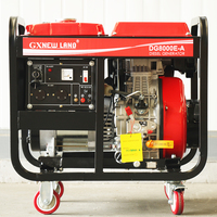 GXNEWLAND Générateur diesel à démarrage électrique 7 kW 6,5 kW 6 kW, double tension avec démarrage automatique et à distance