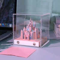 Cadeaux créatifs culturels transfrontaliers, Calendrier en papier découpé Château des rêves, Jouets créatifs tendance, Figurines, Ornements décoratifs 3D