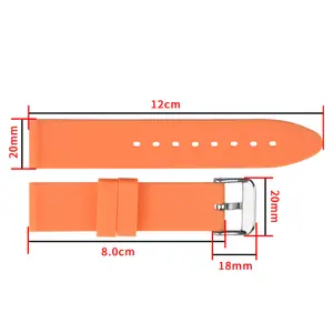 New Color Rubber Silicone Sport Watch Strap Band bands bluetooth odm For smart watches Wristwatches