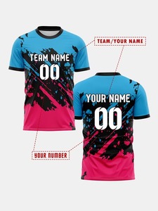 Nuevas camisetas de cuello redondo, producidas por una fábrica de uniformes deportivos, se pueden personalizar.F10 - Product Image 3