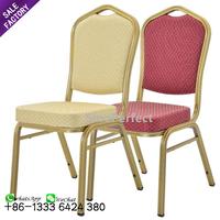 Bon marché, meubles pour mariage, chaises de banquet de luxe pour hôtels, salles de réception VIP, chaises de salle à manger en or empilables