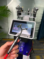Appareil de soin du visage à l'oxygène et à l'eau 11 en 1, équipement multifonctionnel, machine de beauté à bulles d'oxygène noires, microdermabrasion hydro